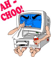 cartoon computer sneezing