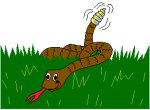 cartoon snake in the grass