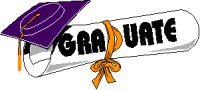 graduation diploma and mortarboard