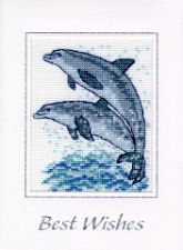dolphins in cross stitch