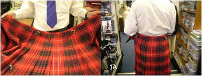 laying out pleats on kilt