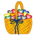 basket full of hearts