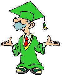 cartoon character dressed as a graduate