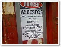 danger asbestos notice