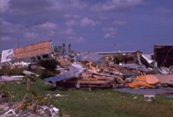 picture of the aftermath after a tornado or hurricane
