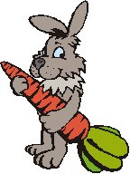 cartoon rabbit with large carrot