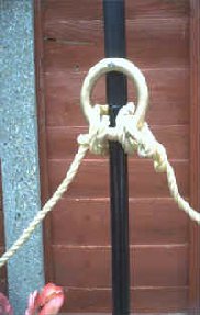 rope and curtain ring fittings on budget decking